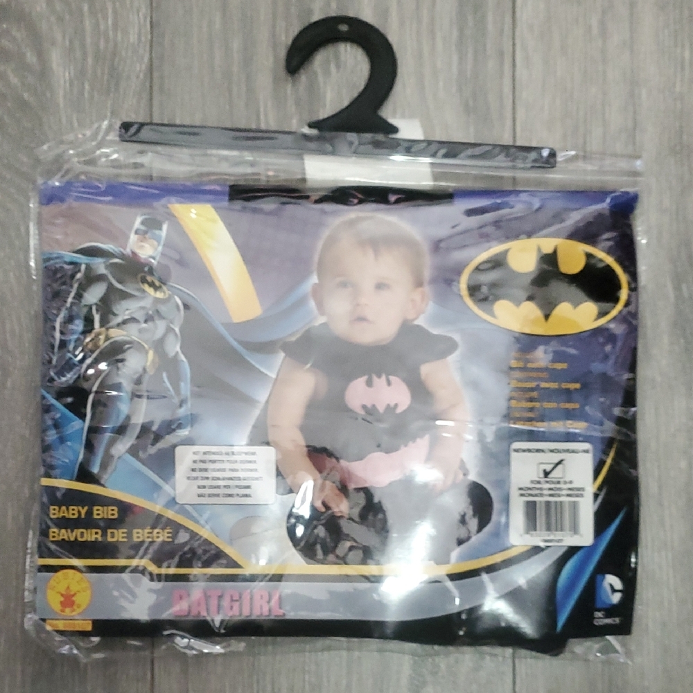 DC Batgirl Baby Newborn  Black and Pink Bib Costume - Newborn - 0-9 Months